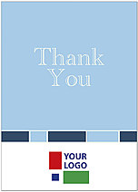 Select a verse, create your own custom verse, or order blank. Lt Blue Logo Thank You Card D115D-V